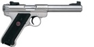 Ruger Mark III Target Stainless Steel - .22lr - 2 x 10 round magazines, 140mm bull barrel, adjustable rear, fixed front sight and carry case.