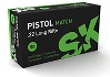 .22 lr - SK Pistol Match - 40 gr Solid Lead, 1050 fps. Low recoil cartridge for high precision handguns.
