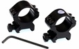 SportsMatch UK Scope Ring Mounts - 1'' diameter tube - suitable for all Weaver/Picatinny rails. Up to 50mm lens diameter. 2 Piece - Medium Height - double screw - 16mm Height - 21mm Thickness - Weight 94g.