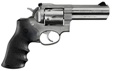 Ruger GP100 Stainless Steel - .357Mag - 6 round revolver, 106mm barrel, adjustable rear, ramp front sight and carry case.