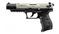 Walther P22Q Target Nickel - .22lr - 2 x 10 round magazines, 127mm barrel & carry case